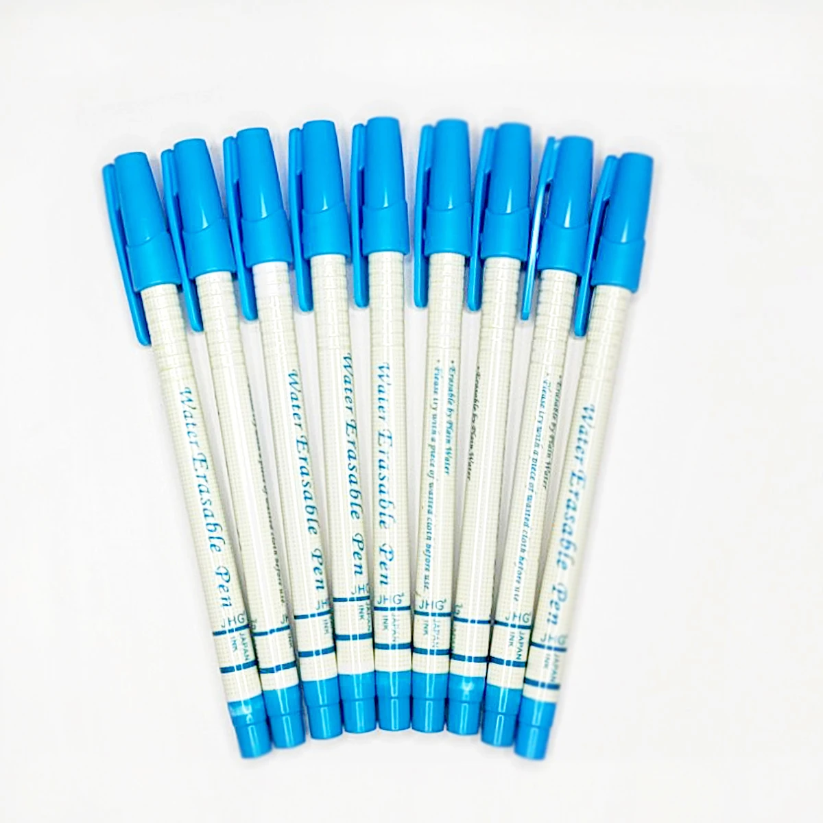 12 PACK Disappearing Ink Marking Pen, Air Water Erasable Pen/ Fabric Marker/ Temporary/ Auto-Vanishing Pen for Cloth (Blue)
