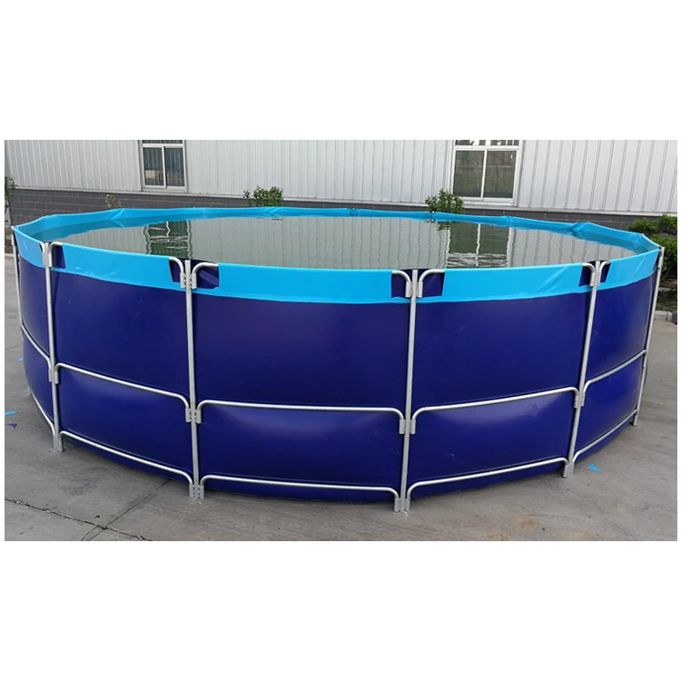High quality flexible PVC and HDPE lining greenhouse galvanized frame  fish farm fish pond for sale