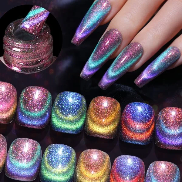 BORN PRETTY PRO Hot Trend 15ml Double Light Cat Eye Magnetic Gel Nail Polish UV Gel Vernis Ongle Semi Permanenent