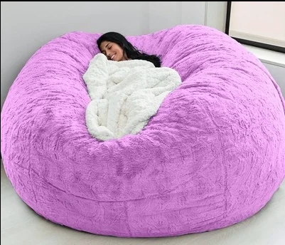 K&B big sale modern large lazy bean bag living room sofa fur bean bags cover