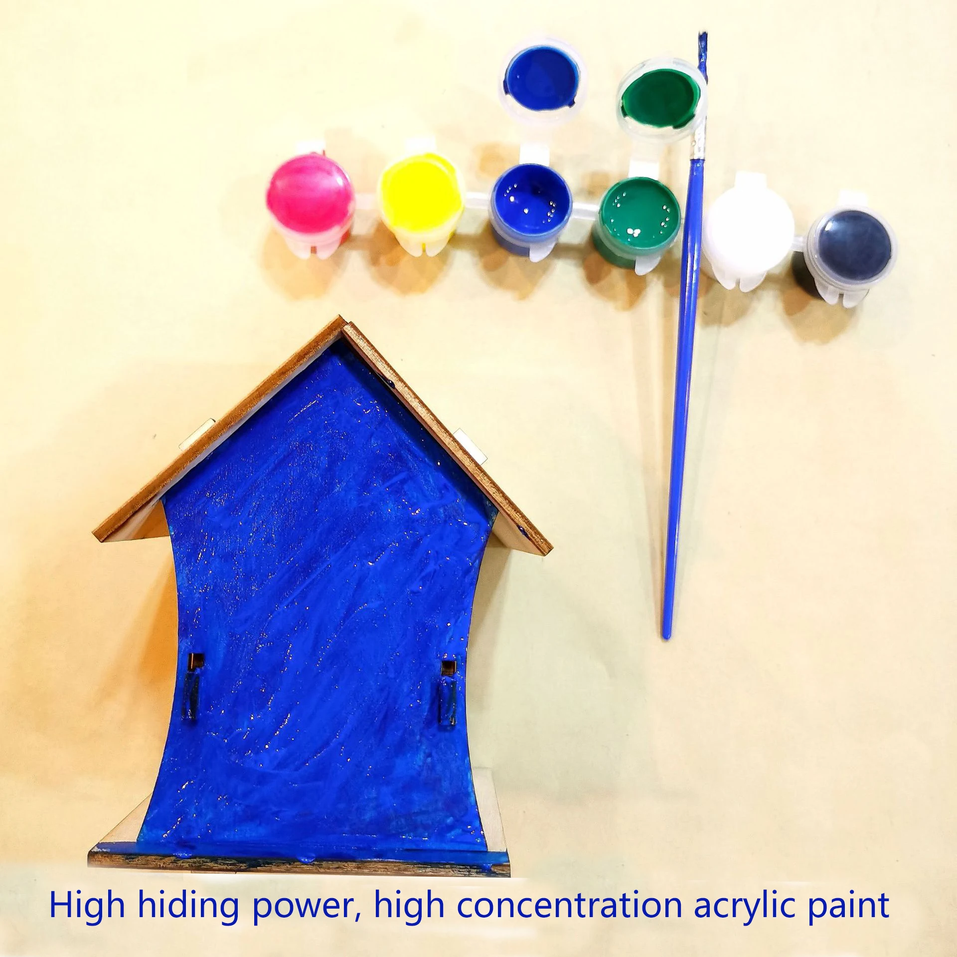 Wholesale non toxic cheap mini 3ml strip pot kids acrylic color paint quick drying water soluble acrylic paints