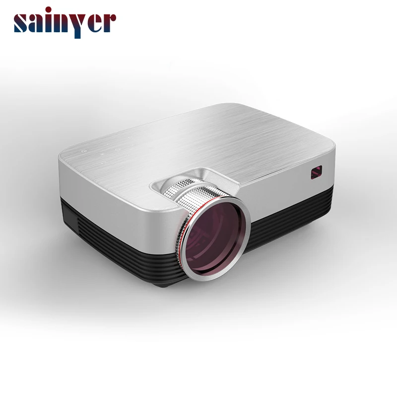 Portable Home Theater 1080p 4K Full Super Clear LED Mini Projector for Home Cinema Office Meeting Video Game