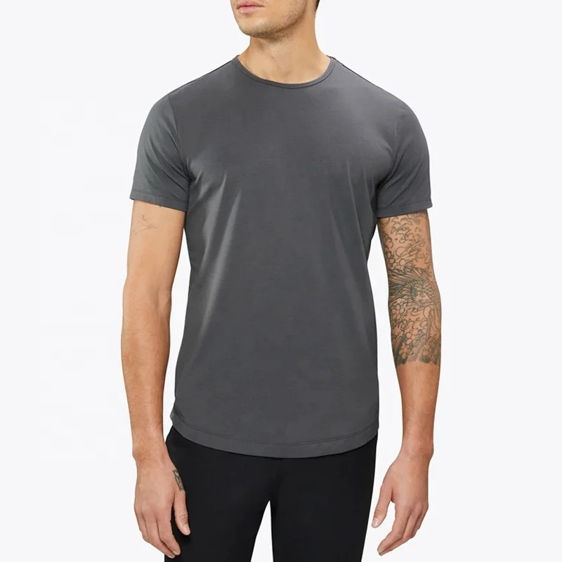 2023 Spring New Collection Curve-Hem Tee Heavyweight tshirts Pima Cotton Hot