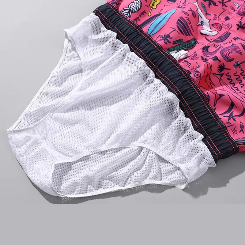 Wholesale Slim Fit Nylon Sublimation Beach Short Waterproof Phone Pocket Polyester Summer Hawaii Shorts Sexy Mens Beach Shorts