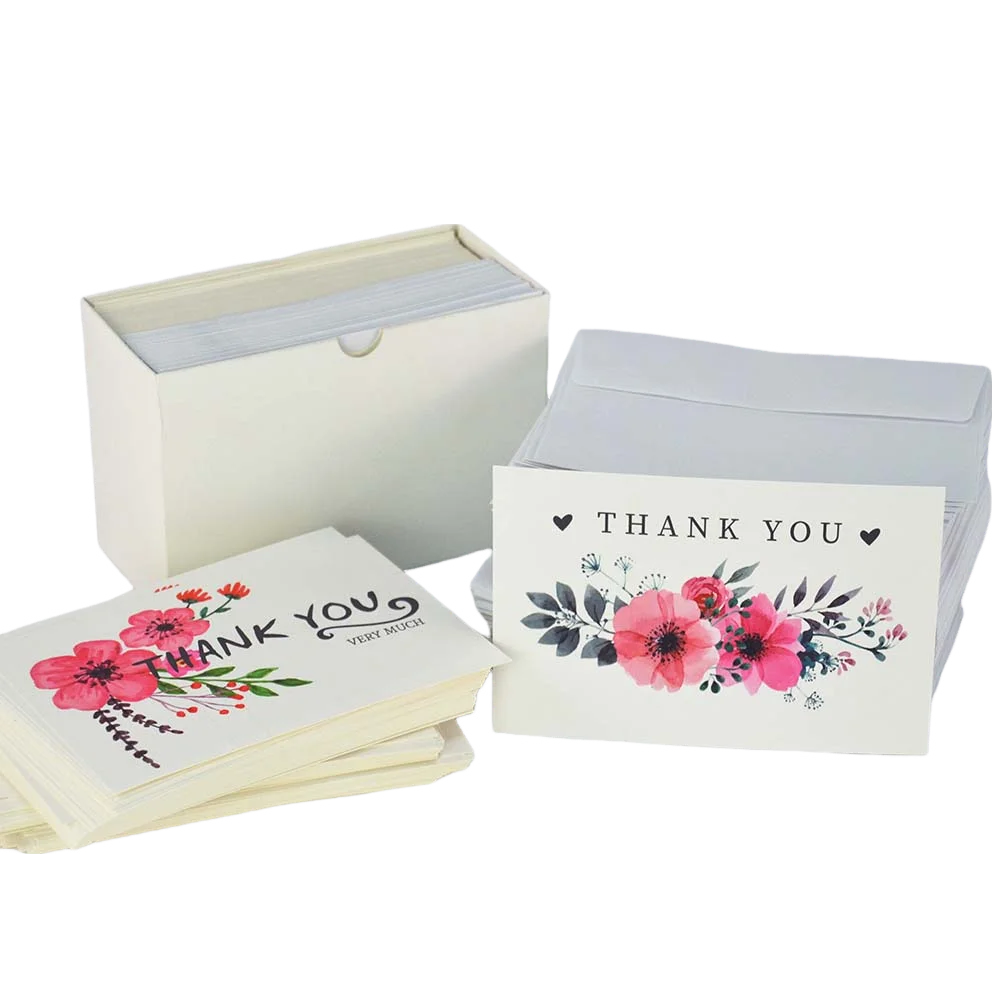 Custom Recycled  Personalized Invitation Exquisite Flower Card Set Colorful Wedding Party Postcard Thank You Cards