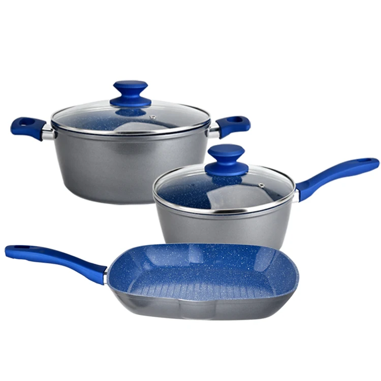 High Quality Popular Aluminum Cooking Pan Meat Bbq Cookware Non Stick Skillet Square Griddle And Grill Pan