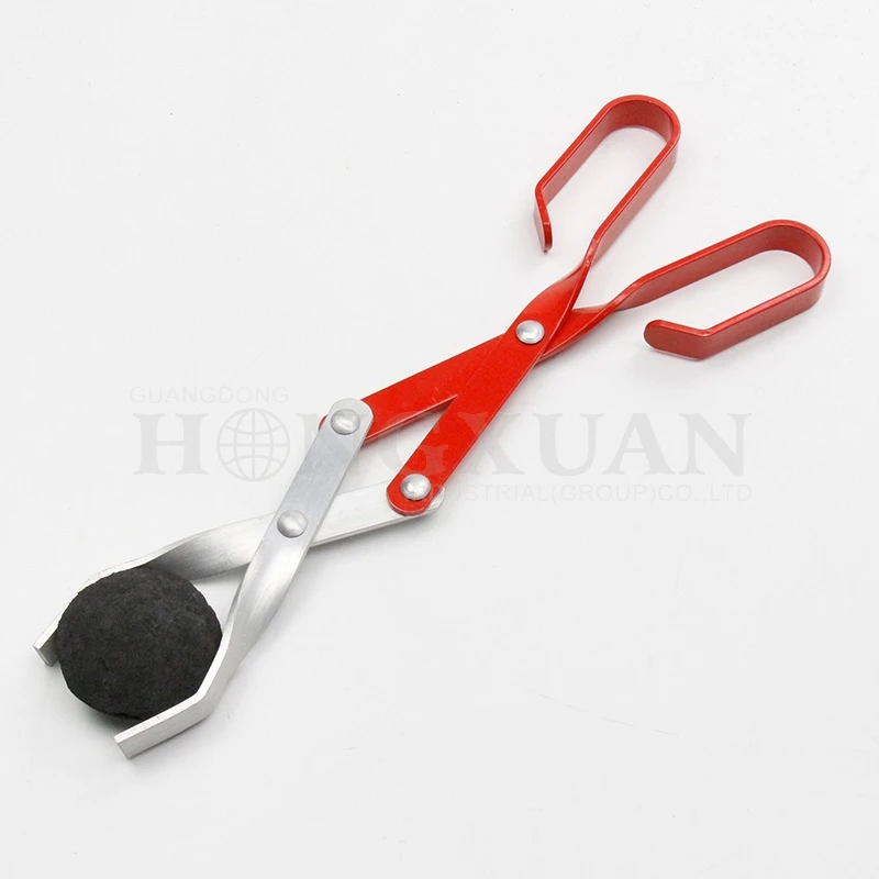 Charcoal Tong Aluminum Scissor Clips  Grill Tongs for Camping Lightweight Sturdy Barbecue Tongs Durable Never Rust