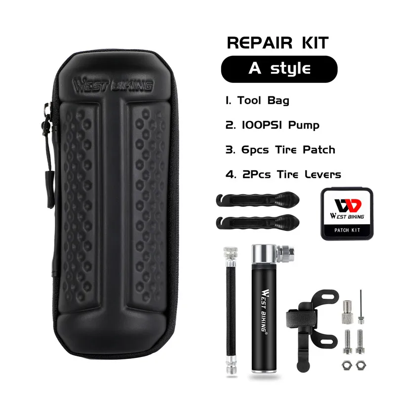 WEST BIKING Rainproof NEW Double Zipper Bicycle tool Box Shockproof Reflective Cycling Frame Bike Accessories Tool Box