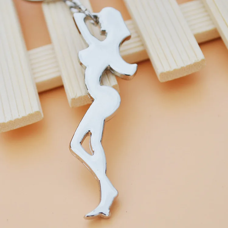 Bottle Opener Keychain Metal Sexy Lady Pendant Beer Opener Beverage Soda Beer Bottle Opener Keyring Christmas Birthday Gift