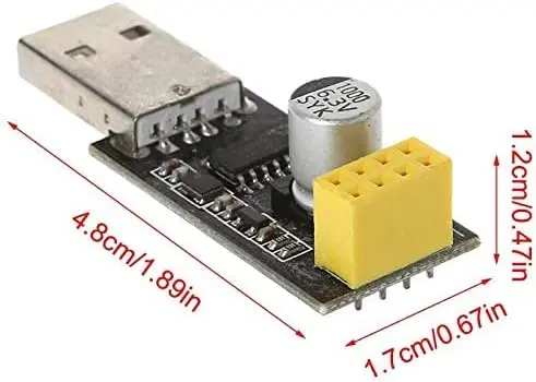 USB to ESP8266 ESP-01 Serial Adapter USB to TTL Driver Serial ESP01 Programmer Adapter CH340G USB to ESP8266