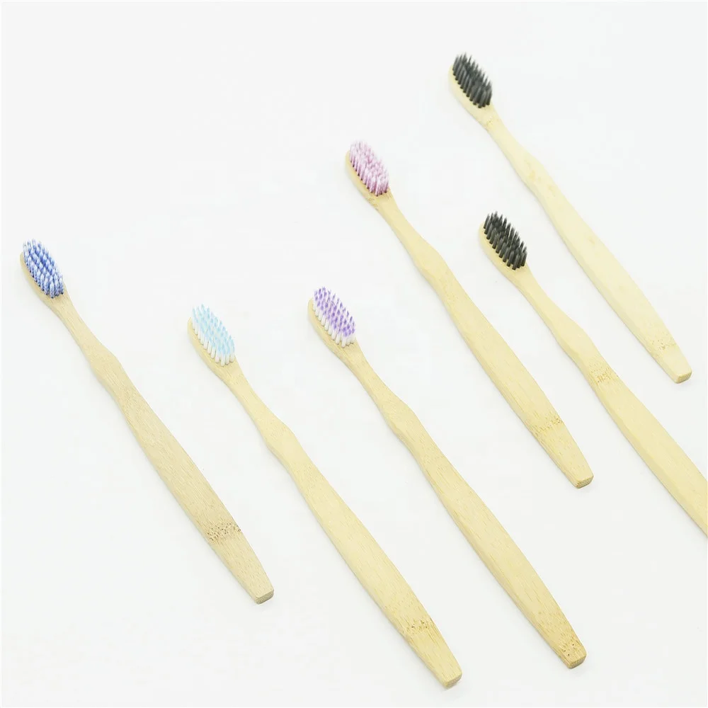 
Soft bristle natural bamboo toothbrush 4 pack family use 