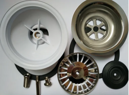 Plastic and Stainless Steel Material Kitchen Basin Drain Waste Basket Sink Strainer with Waste Plug Hole