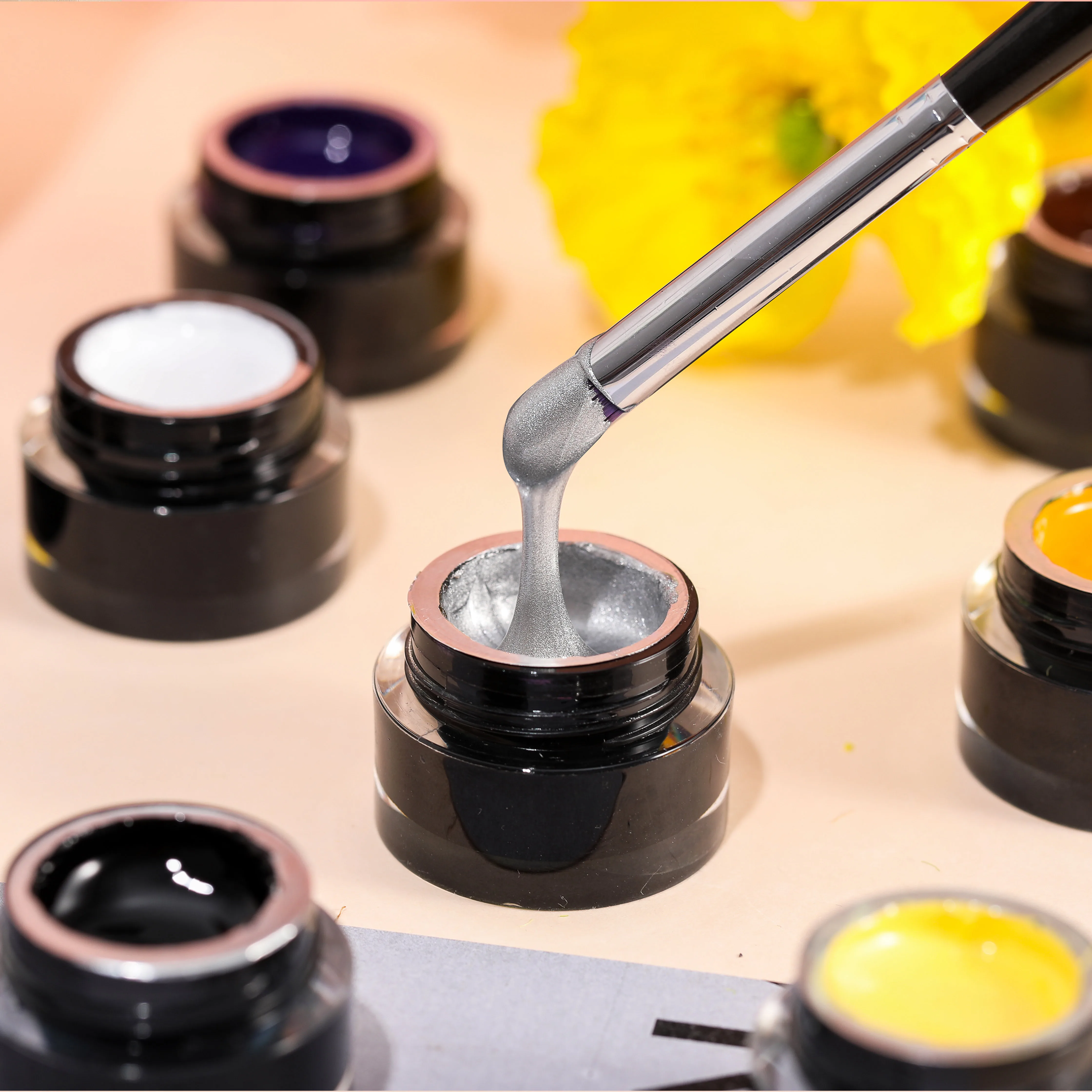 Nail Supplies High Pigment Painting Glue Polish Art UV Gel Paint Flowers Drawing Paintings 12 Colors Set Private Label