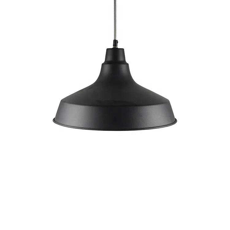 Modern Black Metal Bulb Incandescent E27 Metal Restaurant Hanging Pendant Lamp Lighting