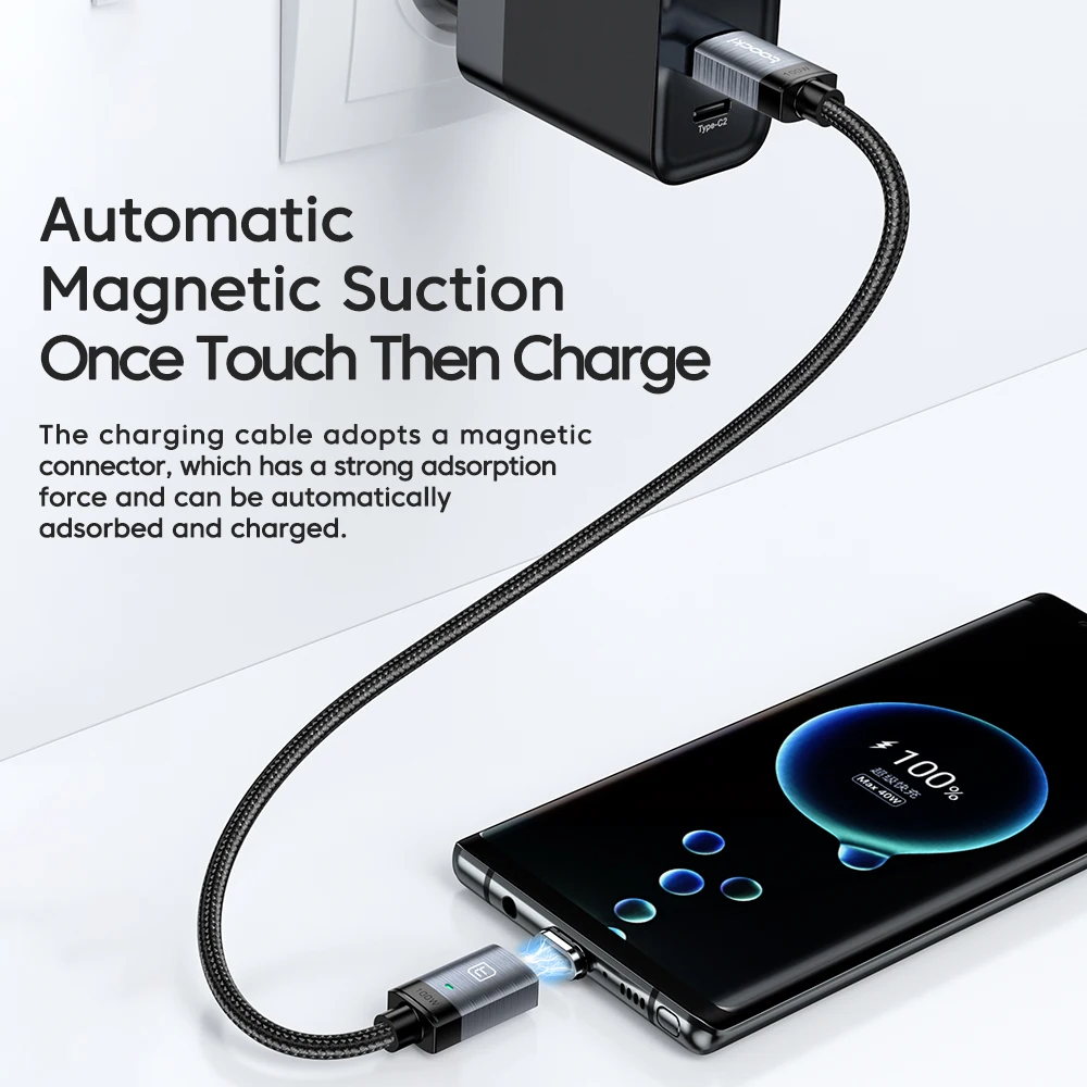 1m 2m 3m LED Magnetic 3 in1 Charger Cable High Quality Android USB 2.0 Fast Charging Nylon Micro USB Cable For phone 14 Chargers