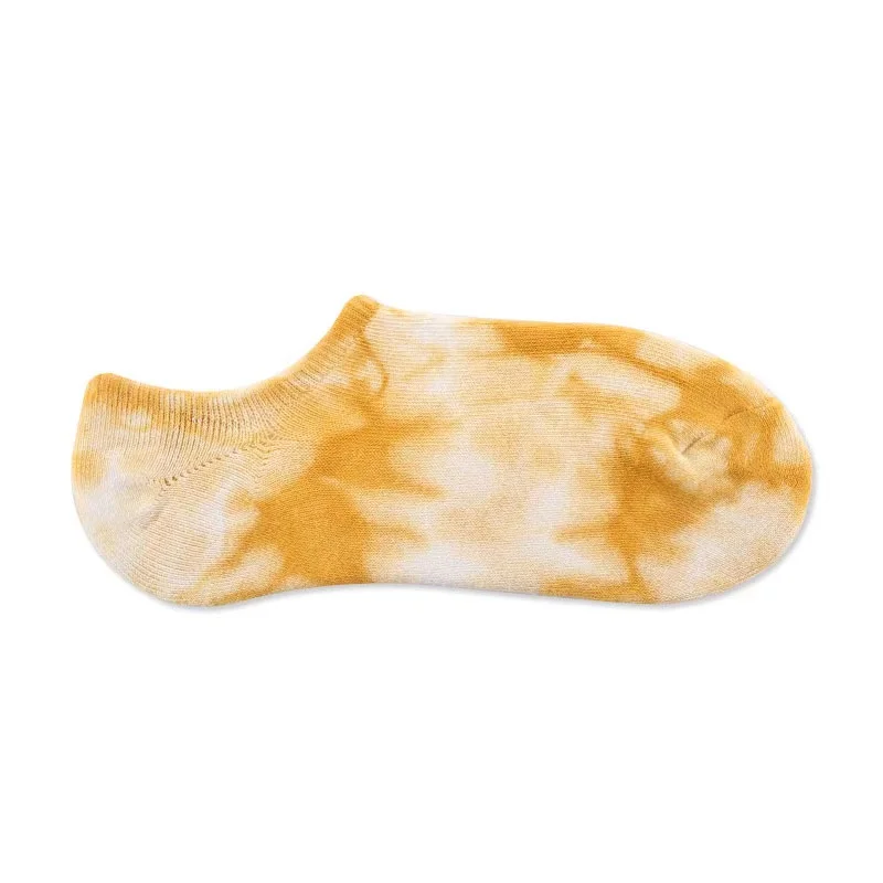 
Wholesale Fashion ladies tie dye soft cotton colorful invisible boat socks for women 