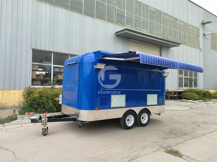 USA standard mobile food trailer commercial equipment certificated appliances concession street fast food cart