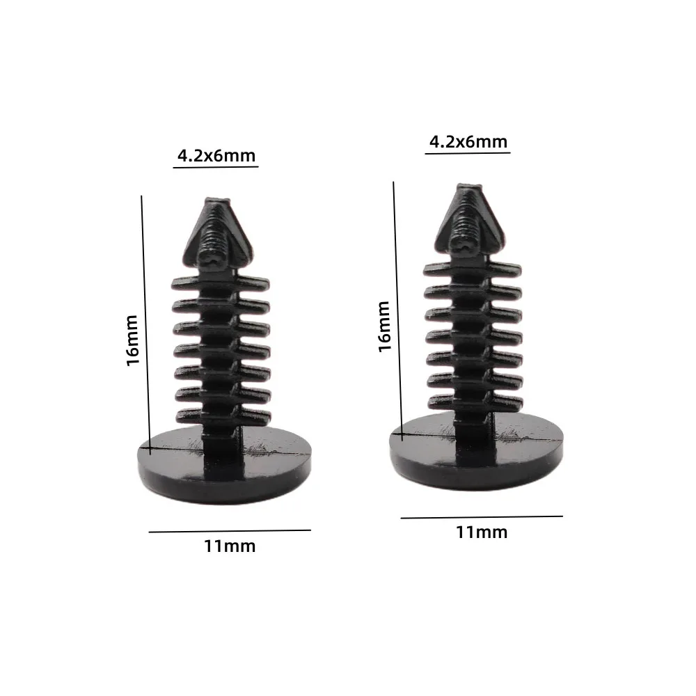 Black beige gray plastic trim rivets fit car hood roof trim panel fastener clips