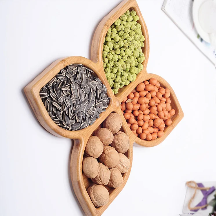 Latest Design Natural Bamboo Wooden Food Serving Cutlery bamboo serving platter for Sale