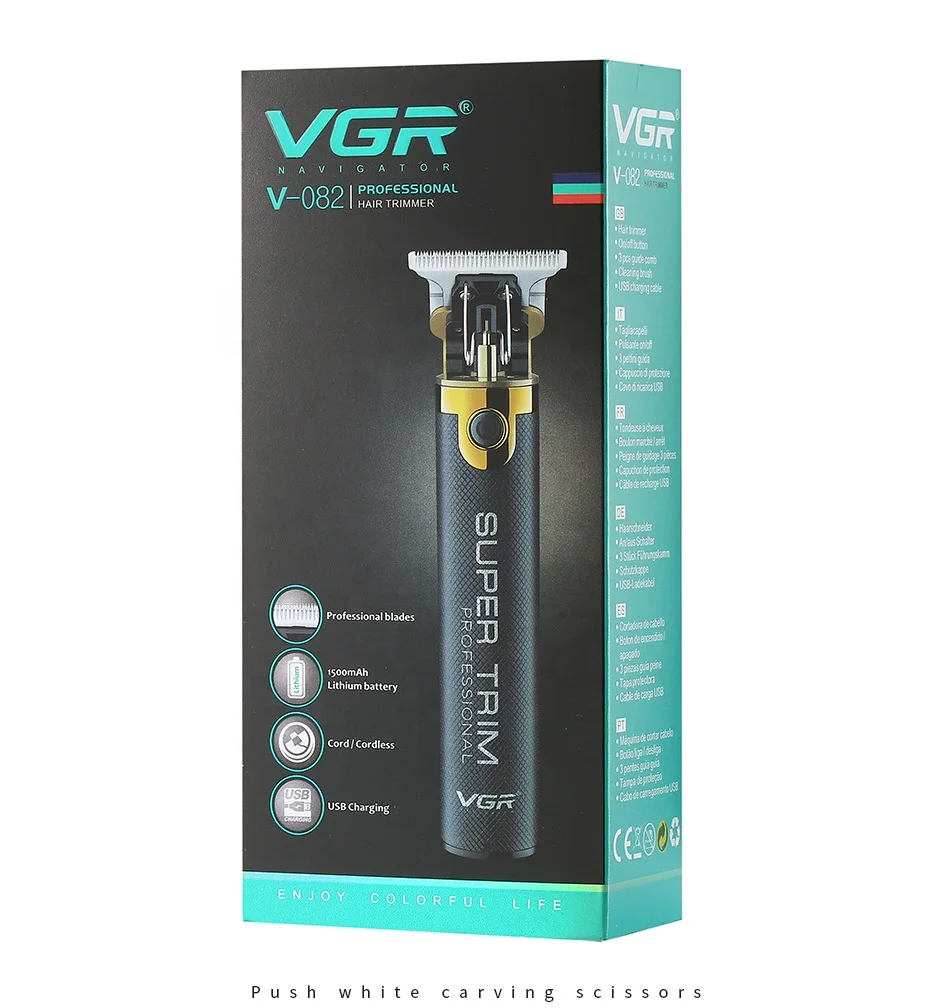  Оригинальная VGR V082 профессиональная электрическая машинка для стрижки волос Беспроводная Аккумуляторная