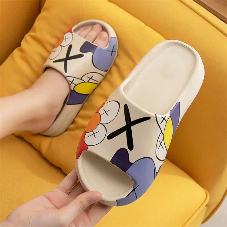 Wholesale summer flat blank slide slippers custom slippers for women and sandals yeezy slides slippers
