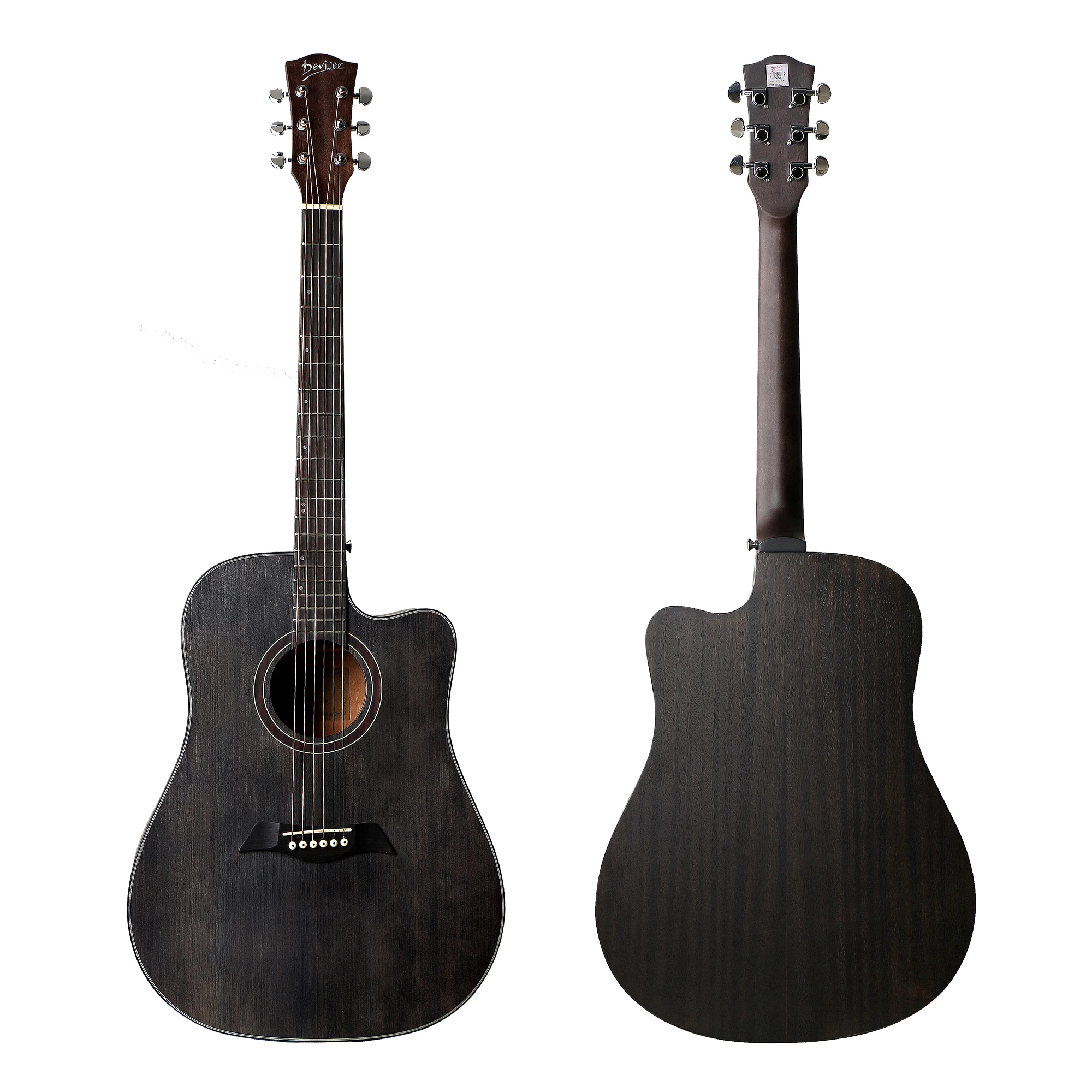 Гитара бренда Deviser черная окраска 41 дюйм матовая высококачественная акустическая гитара для начинающих по оптовой цене