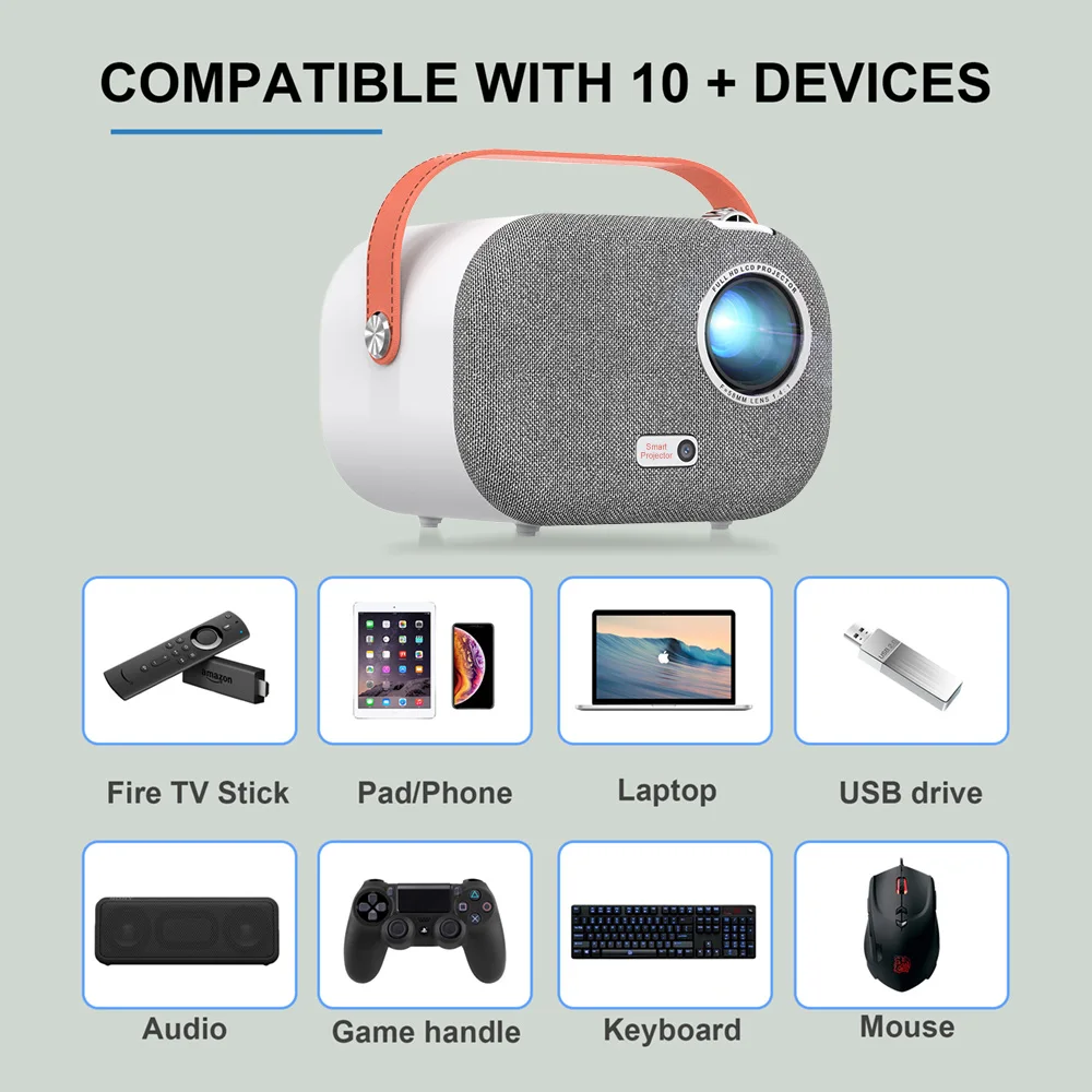Mini LCD 1920 * 1080P projector 150ANSI portable video movie player Android wireless mobile smart proyector projectors