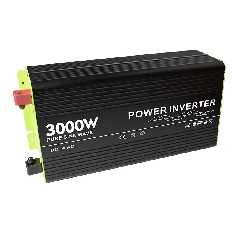 12VDC to 220V AC 3000W pure sine wave power inverter with CE RoHS REACH used for home and outdoors