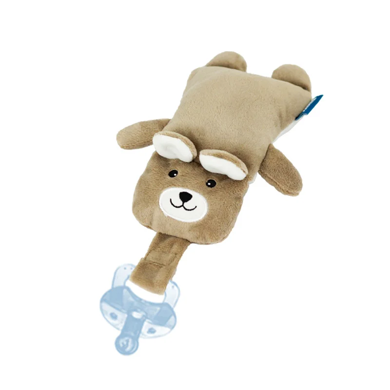 Hot Sale Baby Animal Pacifier  Plush Toys Newborn Sleeping Soft Baby Plush Comfort Toy Clip