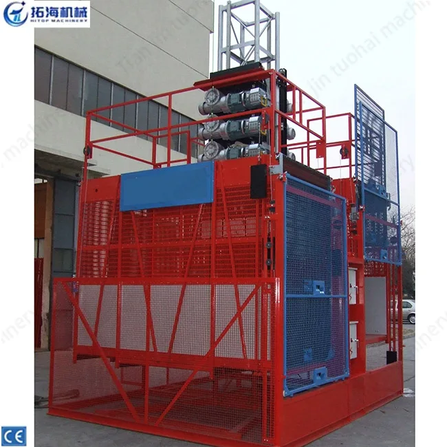 For Sale 2ton Single Cage Building Hoist Crane Passenger and Cargo Construction Hoist