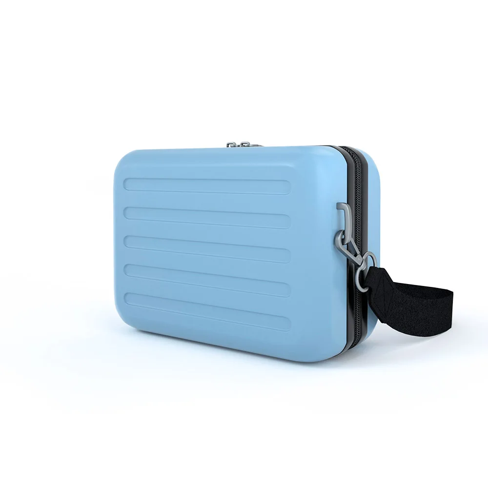 Women Fashion Clutch Bags Hard Waterproof Purses Shoulder Sling Mini Suitcase Gray Cross Body Bag Hand Bag