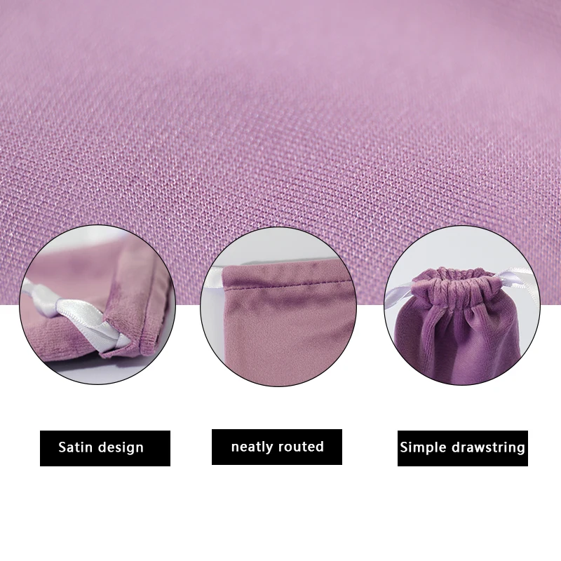 FSD Best Selling High Quality custom color size velvet pouch bag package For Protect Jewelry ring pendant bangle with ribbon