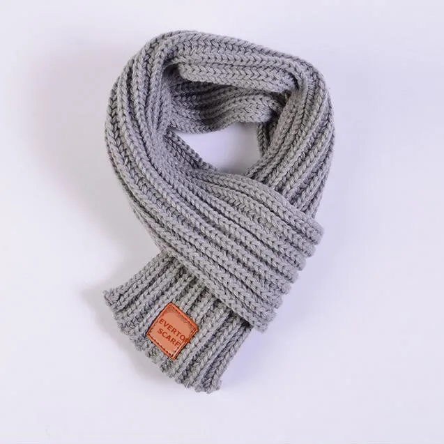 classical chunky knit acrylic knitted scarf custom kids warm soft touch feel winter scarf