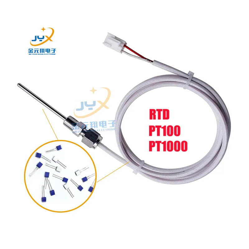 Stainless steel probe 3 wire pt100  pt1000 PT 100 temperature  sensor