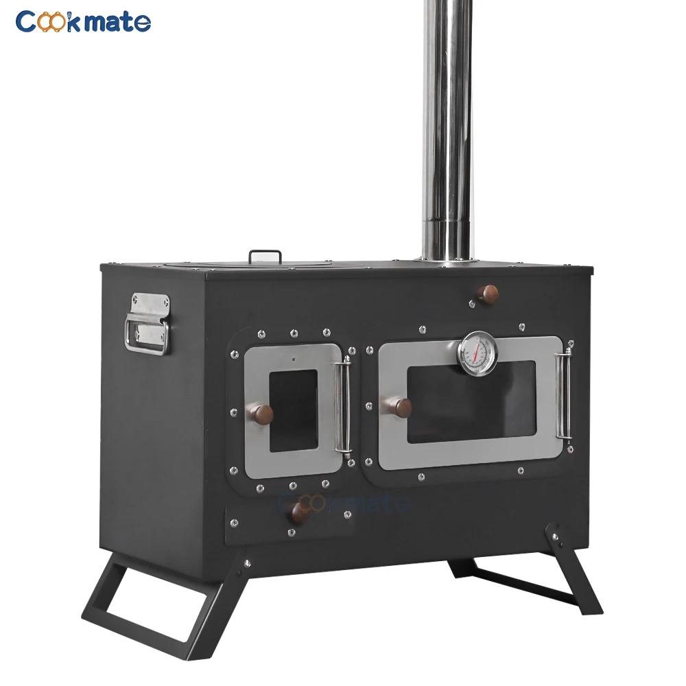 23kw Modern Portable European Style Big outdoor wood stove With Oven For Camping
