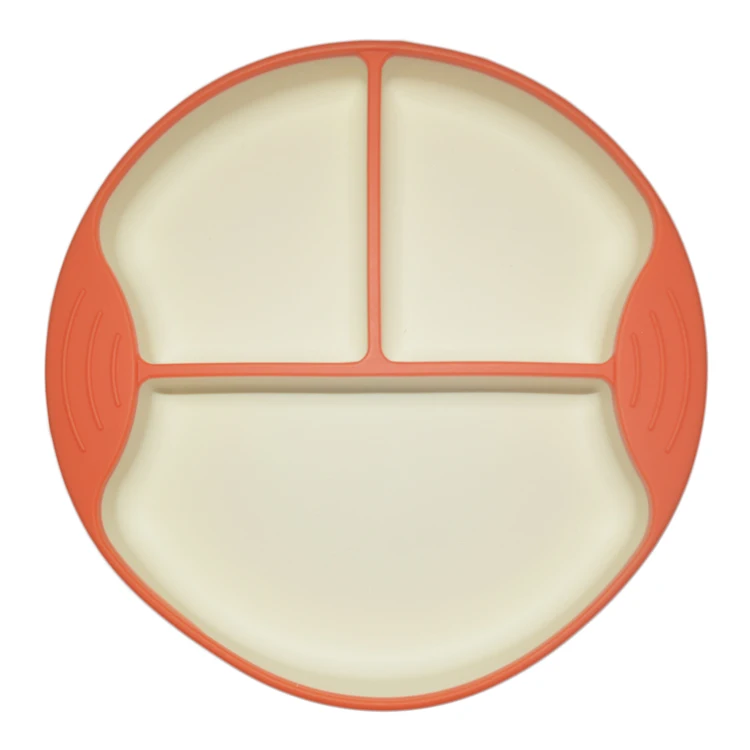 MHC Baby Tableware food feeding plate for kids toddlers suction Classic Modern Kids Dining set of toddler silicone plates