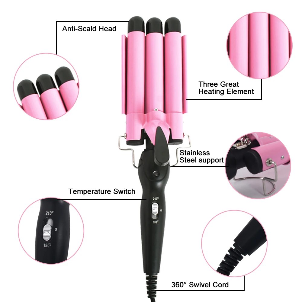 Professional Electric Automatic Vivid And Vogue Cordless Wireless Auto Ceramic Straightener Revamp Hair Curlers Rollers Set