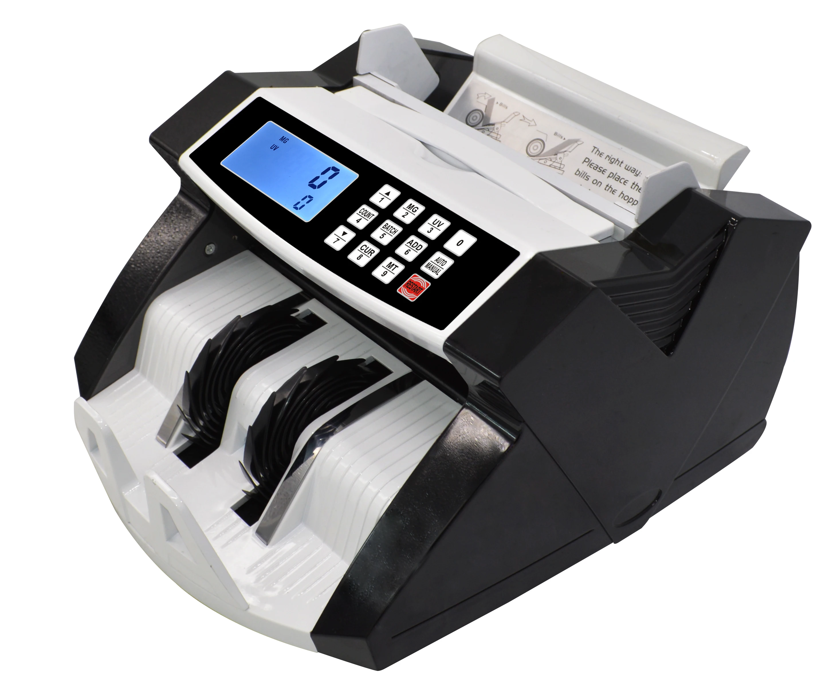 Специальный счетчик купюр с красным ЖК-дисплеем