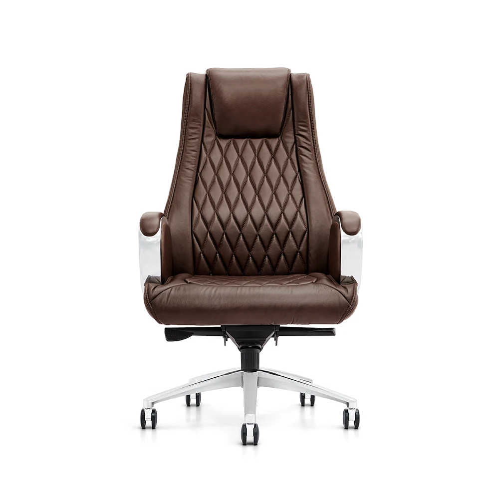 
Executive PU leather luxury armrest office visitor chair YS1202C Medium Back Visitor Chair With Metal Legs 