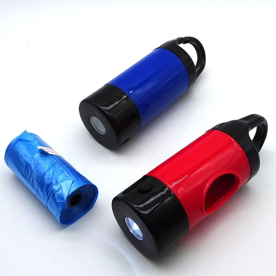 Pet Dog LED Poop Bag Waste Garbage Storage Dispenser Dog Poop Bag Holder