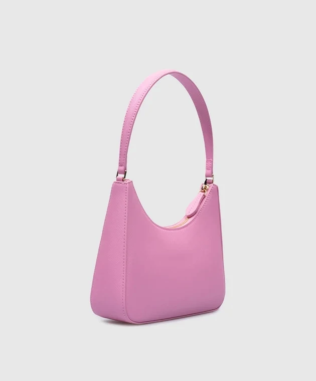 2025 High Quality Customizable Pink Leather Hobo Bag with Metal Logo Female Luxury Vegan Purse Quality Women Handbag for Work