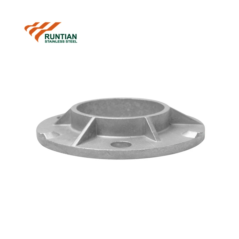 Factory price stainless steel balcony railing balustrade base plate for ss railing post