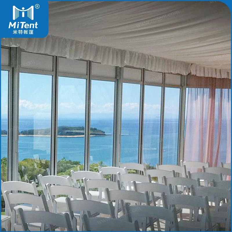 Clear Glass Outdoor House Family Backyard Marquee Party Tent 10x18m with Sturdy Frame