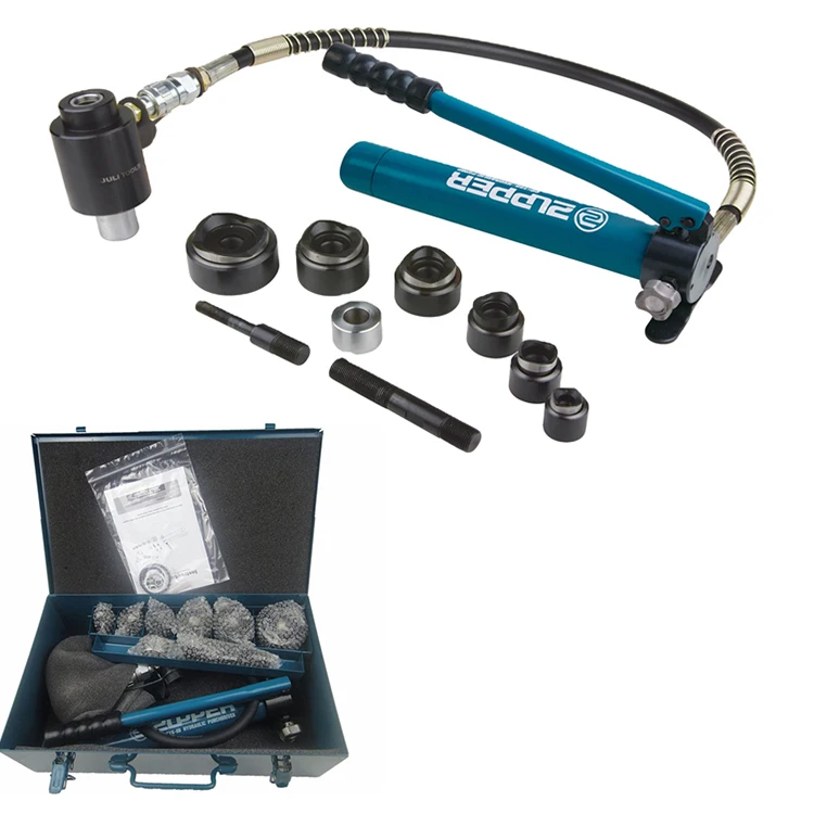 SYK-8B Hydraulic Hole Digger Hole punch driver knockout punch set for metal sheets Tool with 22.5,28.3,34.6,43.2,49.6,61.5mm