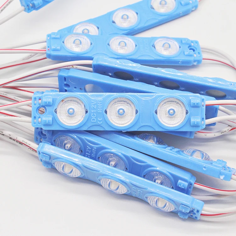 high power 3 years warranty DC 12V 24V 1.5W 3 Lens SMD 2835 modul led modules mdulo modulo IP65 Waterproof LED Injection Module
