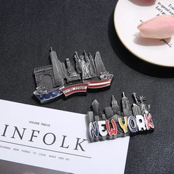 Chrysler Building Statue of Liberty Empire State Building New York Souvenir Metal Fridge Magnets