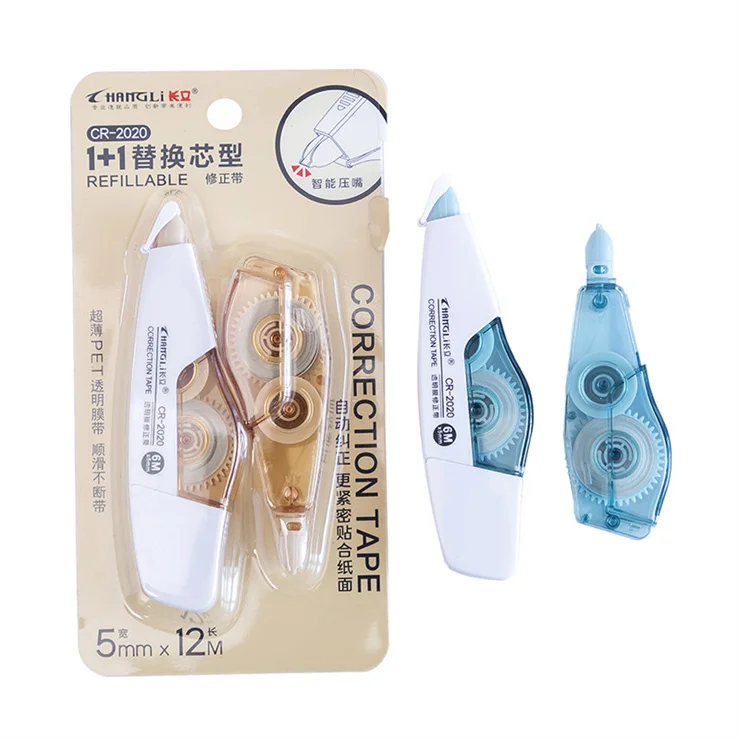 New products kawaii school corrector stationary Promotional 2025 Hot selling fancy multi colored plastic correction tape 6m