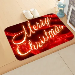 Christmas Carpet Decoration Home floor mat Room Non-Slip Flannel rug Santa Claus Xmas Snowman christmas decorations for home