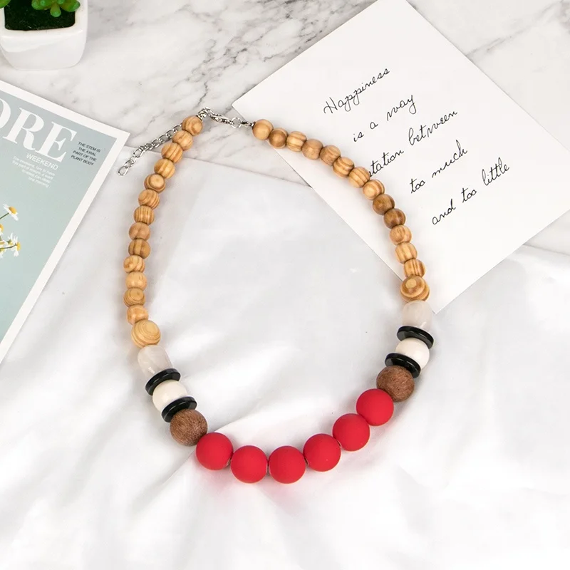 Custom Amber Rosary Beads Wooden Beads Resin Necklace Jewelry Plastic Beads Resin Necklace Jewelry