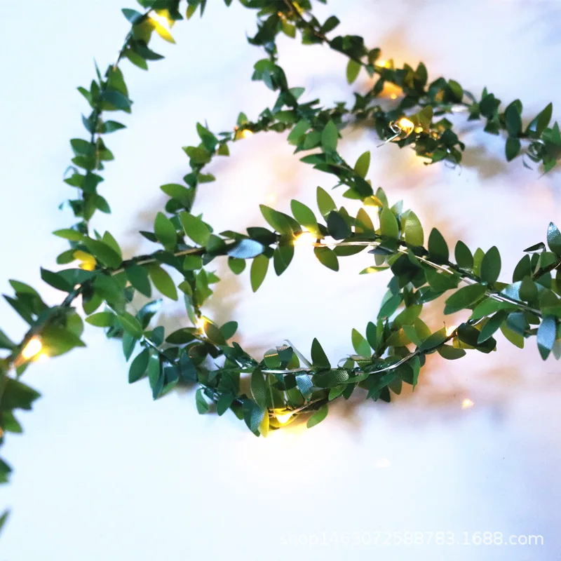 Led Green Leaf  Waterproof USB 5m 50leds  Decoration  Leaves String Night Light